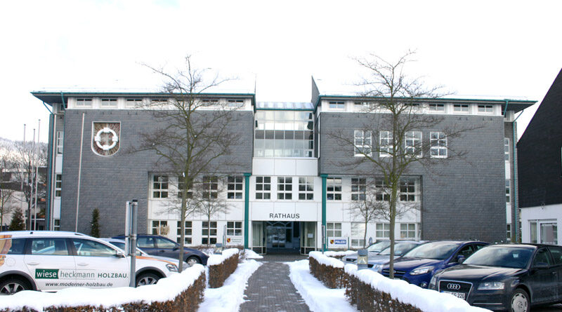 Rathaus Olsberg im Winter