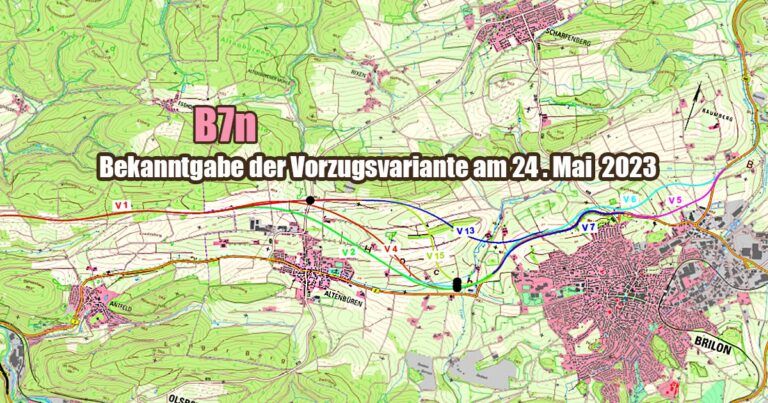 B7n Bekanntgabe Vorzugsvariante am 24. Mai 2023 Brilon Totallokal