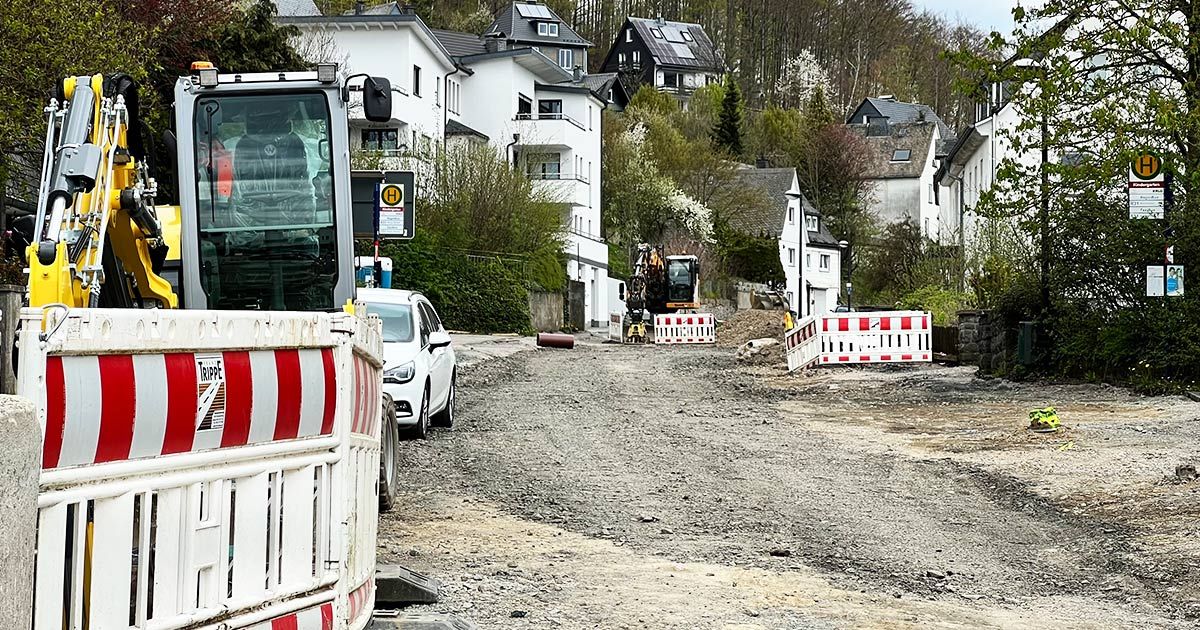 Olsberg Totallokal grossbaustelle Huettenstrasse L 743