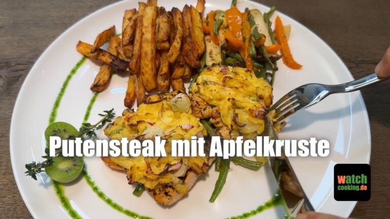 Zubereitung Putensteak mit Apfelkruste