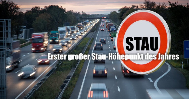 Erster grosser Stau Hoehepunkt des Jahres