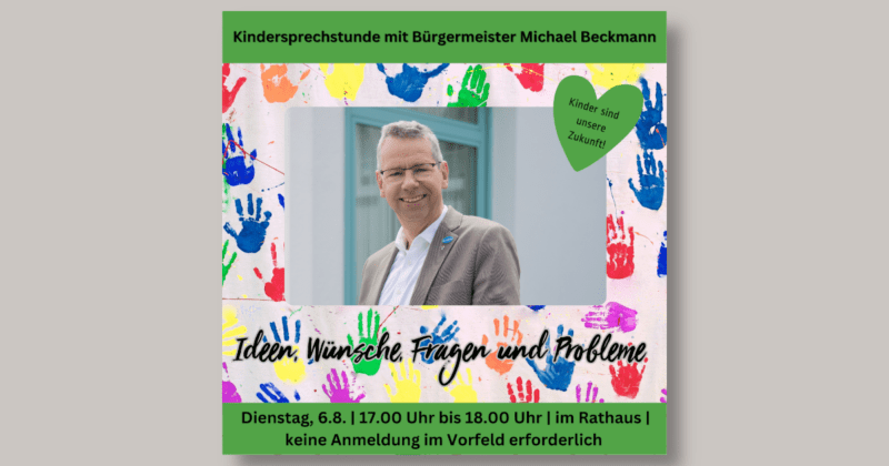 Kindersprechstunde mit Bürgermeister Michael Beckmann